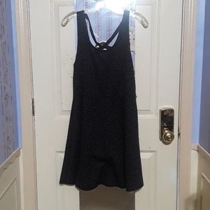 Black polka dot dress